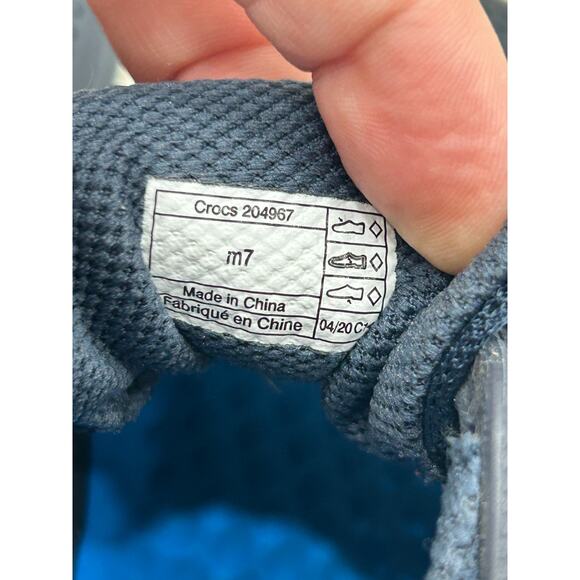 Crocs Lite Ride Pacer Mens Navy Breathable Lace Up Sneakers Shoe Size 7 - Picture 10 of 11